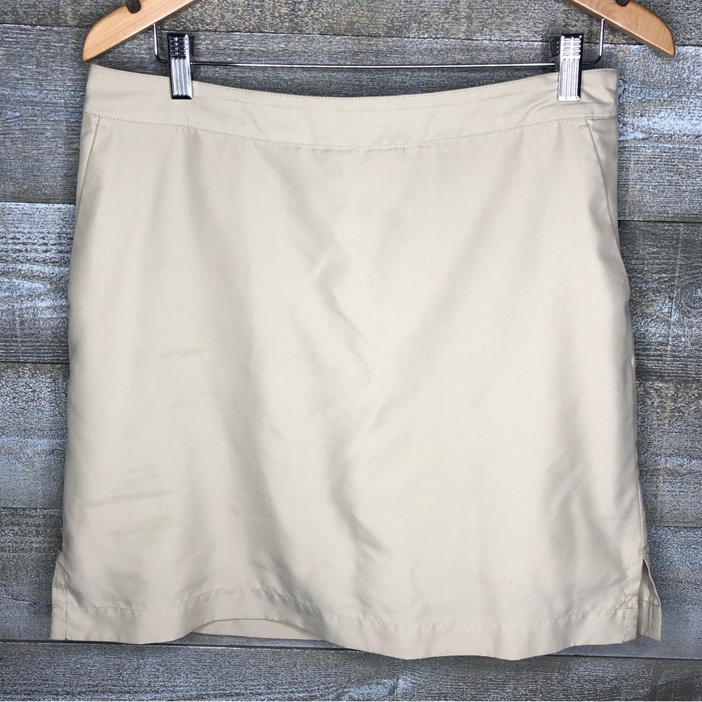 Liz Claiborne khaki beige tennis pickleball workout athletic skort